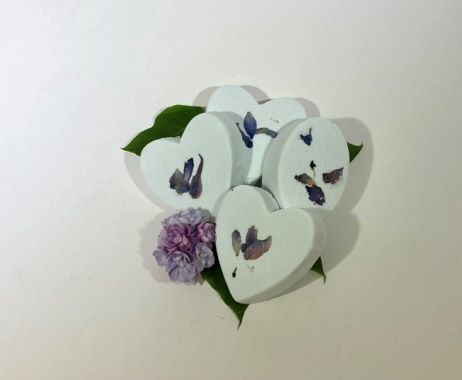 Lilac Bath Bombe - Heart-shaped
